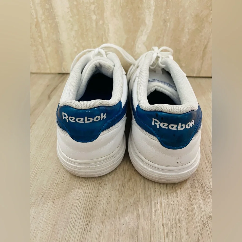 Reebok White and Blue Classic Sneakers - Picture 3 of 9